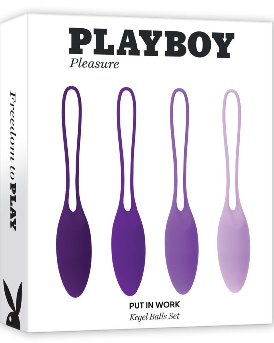 Playboy Pleasure Put In Work - Kegel Ball Set - Set of 4