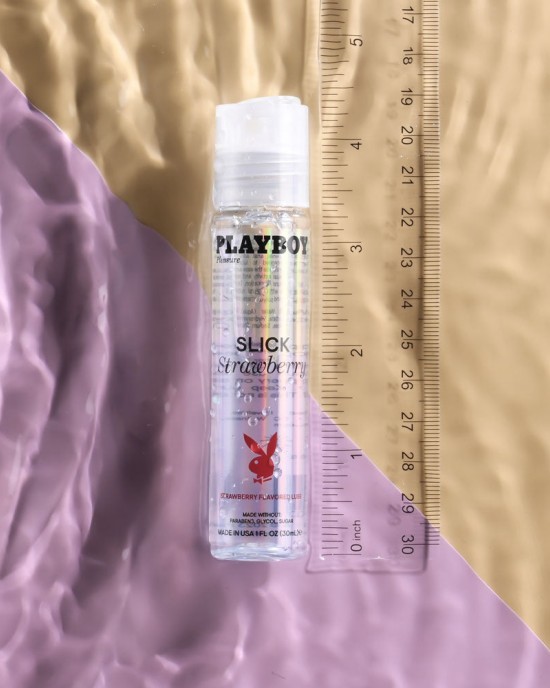 Playboy Pleasure Slick Strawberry Flavoured Water Based Lubricant - 30ml