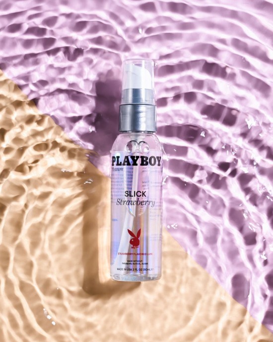 Playboy Pleasure Slick Strawberry Flavoured Water Based Lubricant - 60ml