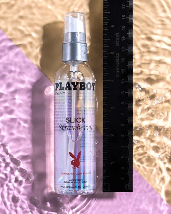 Playboy Pleasure Slick Strawberry Flavoured Water Based Lubricant - 120ml