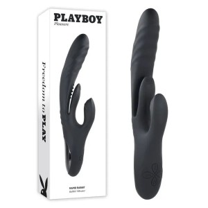 Playboy Pleasure Rapid Rabbit Vibrator - Black