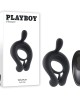 Playboy Pleasure Triple Play - Cock Ring with Wireless Remote - Black