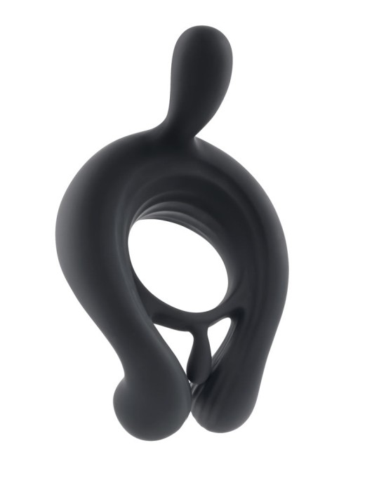 Playboy Pleasure Triple Play - Cock Ring with Wireless Remote - Black