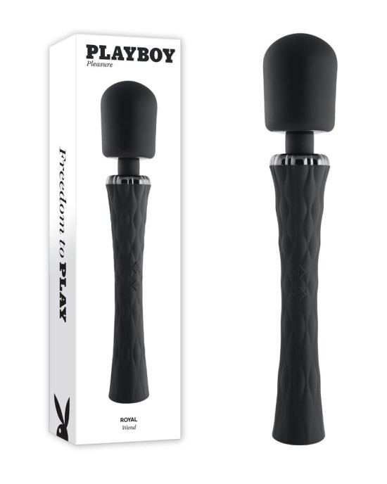 Playboy Pleasure Royal Massage Wand - Black