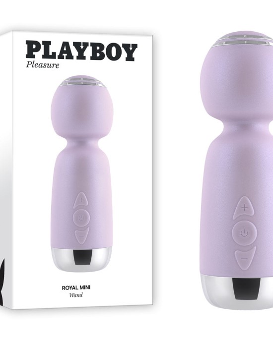 Playboy Pleasure Royal Mini Wand Vibrator - Lilac