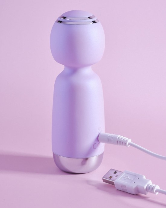 Playboy Pleasure Royal Mini Wand Vibrator - Lilac