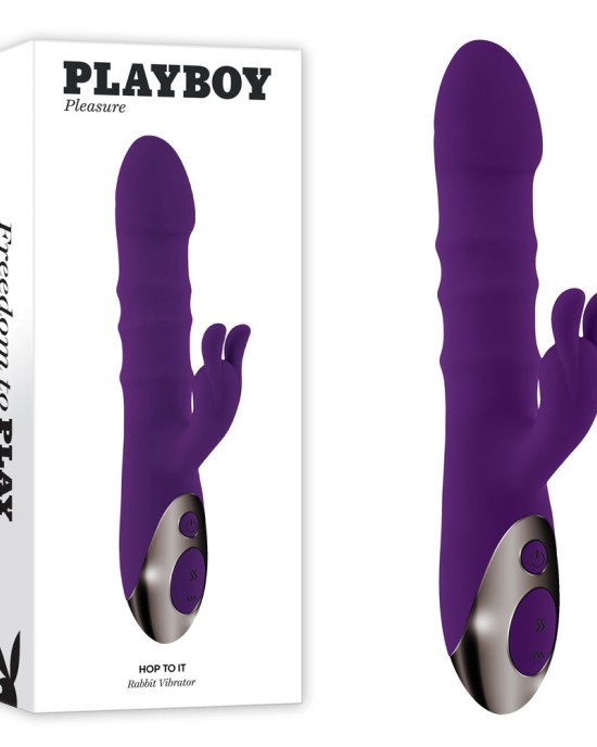 Playboy Pleasure Hop To It Rabbit Vibrator - Purple