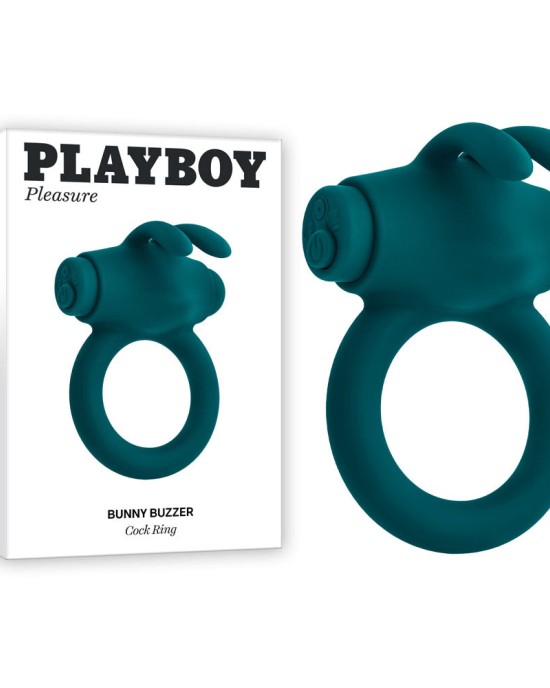 Playboy Pleasure Bunny Buzzer - Vibrating Cock Ring - Green