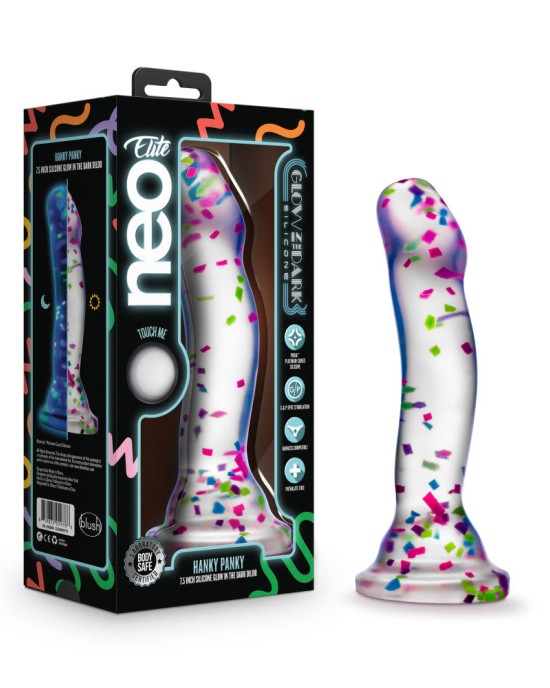 Neo Elite Glow Hanky Panky 7 Inch Dildo