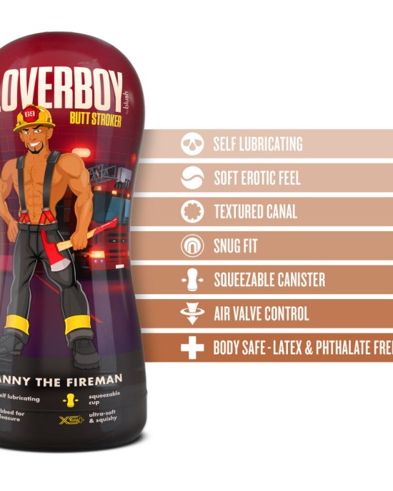 Loverboy Manny The Fireman - Tan Male Ass Stroker