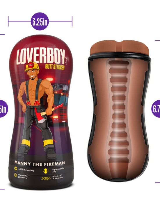 Loverboy Manny The Fireman - Tan Male Ass Stroker