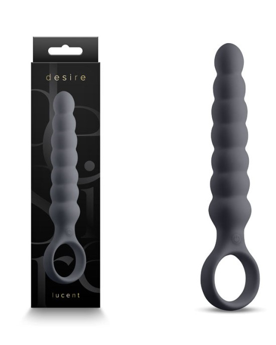 Desire Lucent  Vibrating Anal Beads - Grey