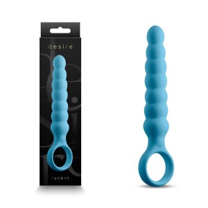 Desire Lucent Vibrating Anal Beads - Blue