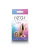 Rear Assets Petite Rose Gold Butt Plug with Rainbow Round Gem