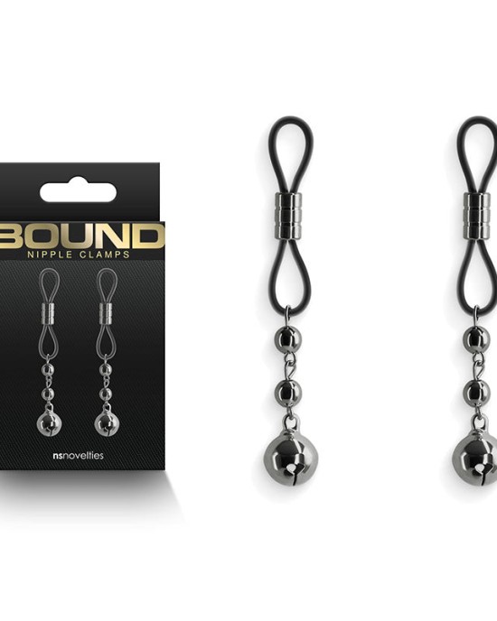 Bound Gunmetal/Black Nipple Clamps - Set of 2