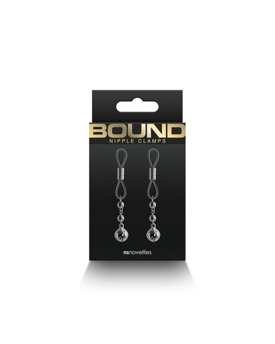 Bound Gunmetal/Black Nipple Clamps - Set of 2