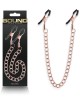 Bound Rose Gold Nipple Clamps with Chain