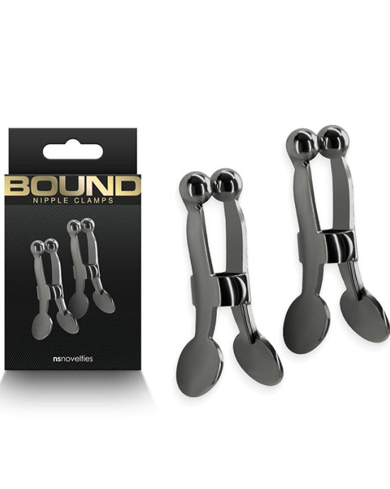 Bound Gunmetal Nipple Clamps - C1- Set of 2