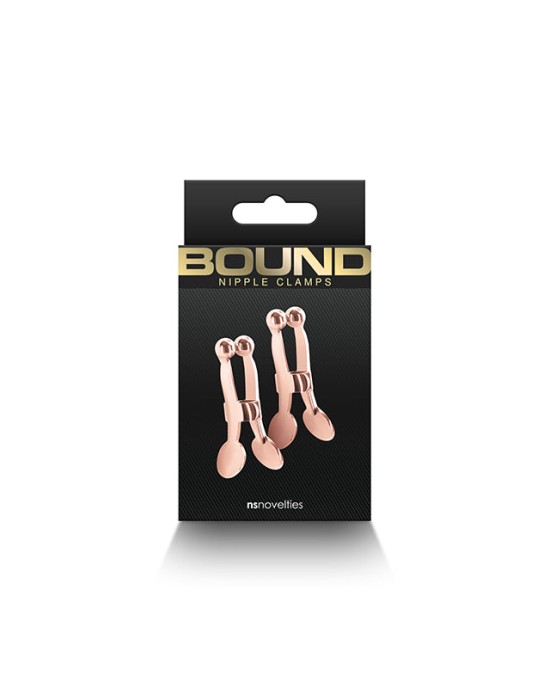 Bound Rose Gold Nipple Clamps - C1 - Set of 2