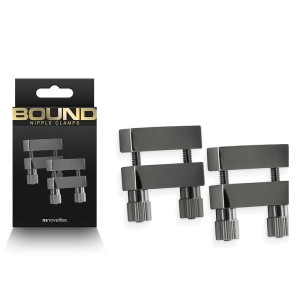 Bound Nipple Clamps - V1 - Gunmetal - Set of 2