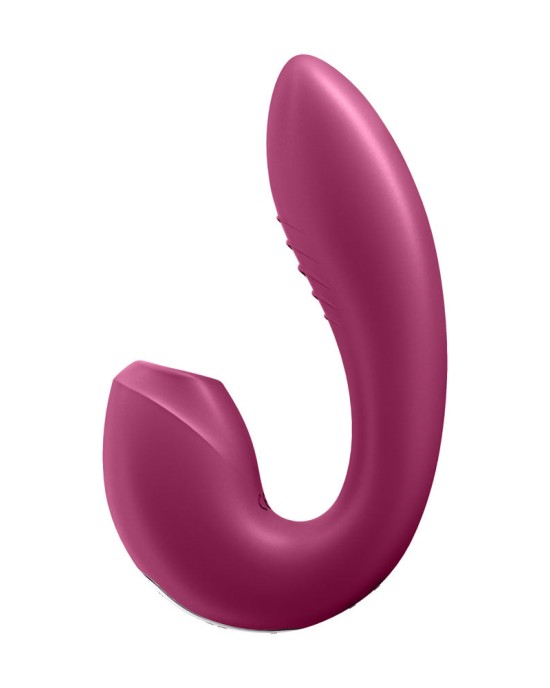 Satisfyer Sunray Vibrator with Air Pulsation & App Control - Berry