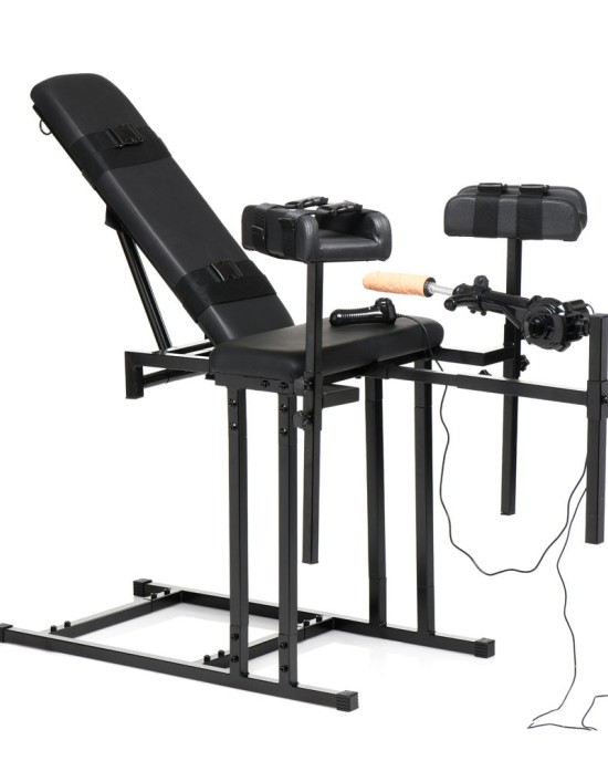 Master Series Ultimate Obedience Chair with Sex Machine