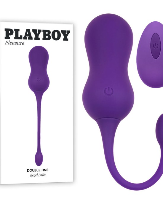 Playboy Pleasure Double Time - Vibrating Kegel Balls - Purple