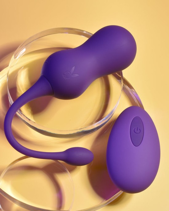 Playboy Pleasure Double Time - Vibrating Kegel Balls - Purple