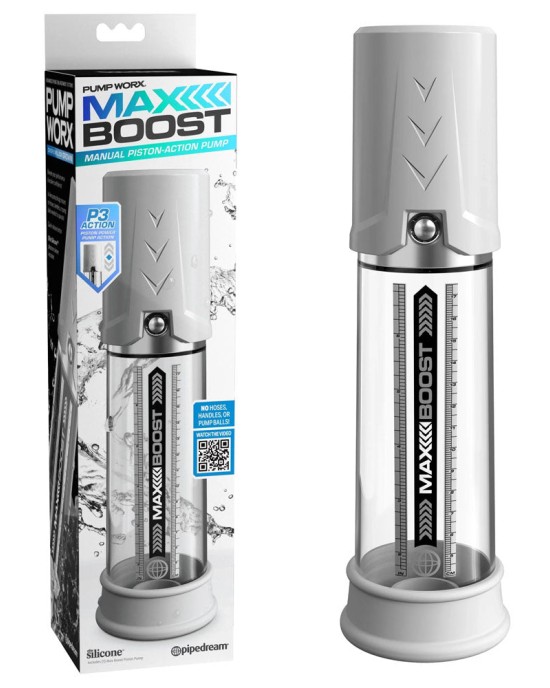 Pump Worx Max Boost - White Penis Pump