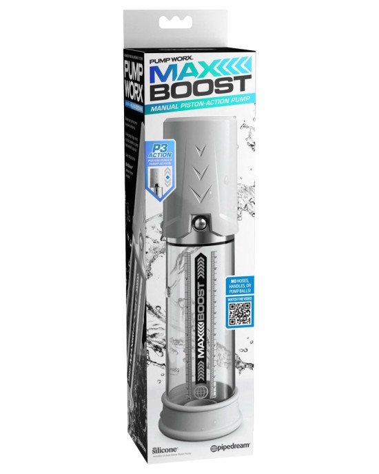 Pump Worx Max Boost - White Penis Pump