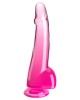 King Cock Clear 10 Inch Dildo with Balls - Pink