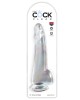 King Cock Clear 10 Inch Cock with Balls - Clear