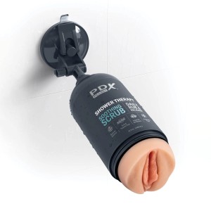 PDX Plus Shower Therapy - Soothing Scrub Vagina Stroker - Flesh