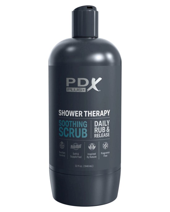 PDX Plus Shower Therapy - Soothing Scrub Vagina Stroker - Flesh