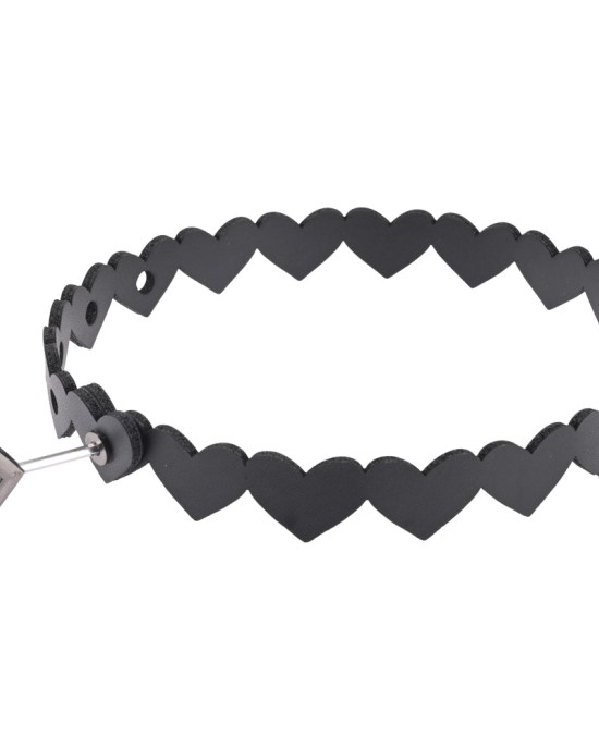 Sex & Mischief Heart Day Collar - Black