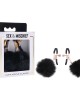 Sex & Mischief Puff Nipple Clamps - Black - Set of 2