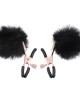 Sex & Mischief Puff Nipple Clamps - Black - Set of 2