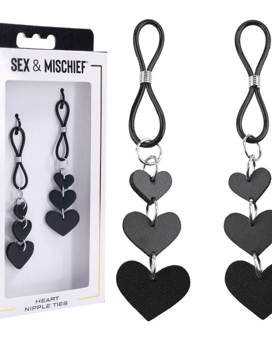 Sex & Mischief Heart Nipple Ties