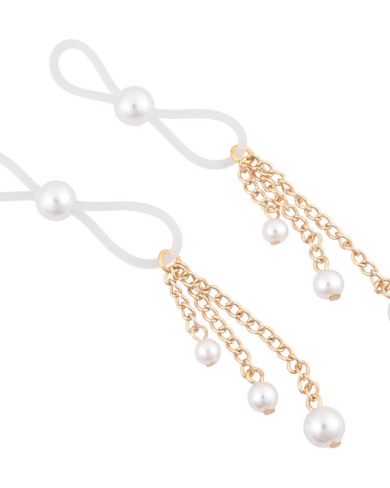 Sex & Mischief Pearl Nipple Ties