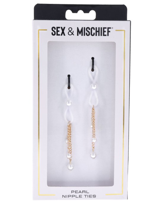 Sex & Mischief Pearl Nipple Ties