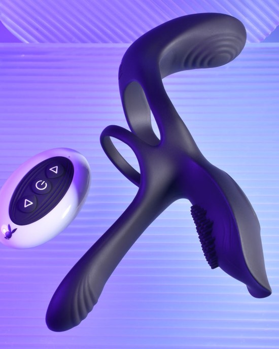 Playboy Pleasure The 3 Way - Vibrating Cock Ring with Wireless Remote