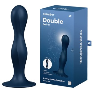 Satisfyer Double Ball-R Anal Dildo - Dark Blue