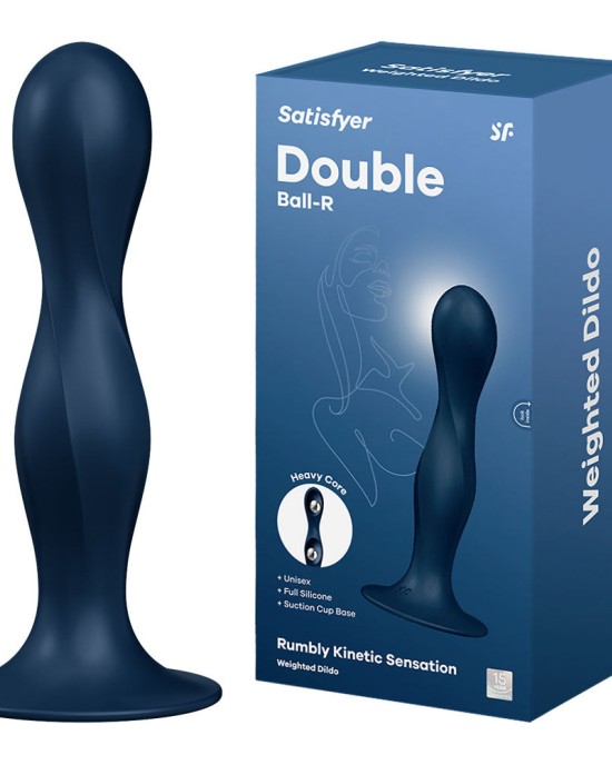 Satisfyer Double Ball-R Anal Dildo - Dark Blue