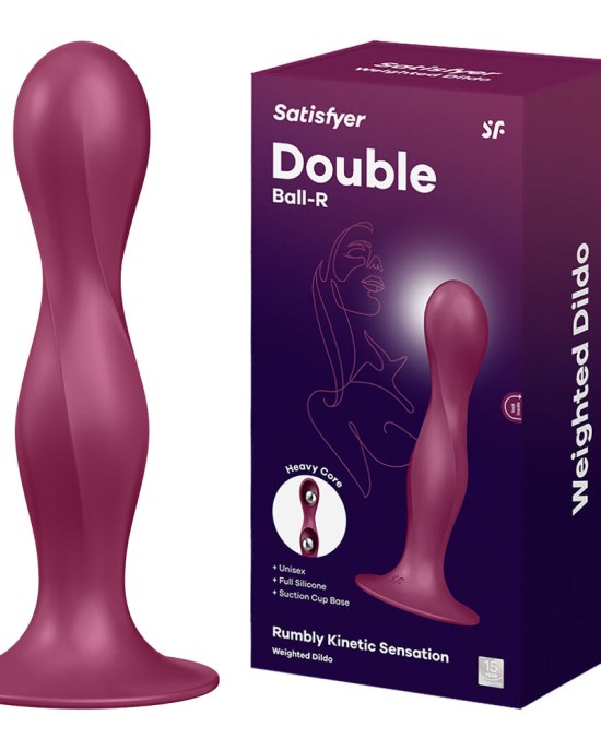 Satisfyer Doule Ball-R Anal Dildo - Red