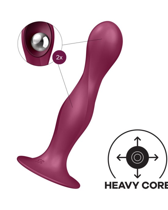 Satisfyer Doule Ball-R Anal Dildo - Red