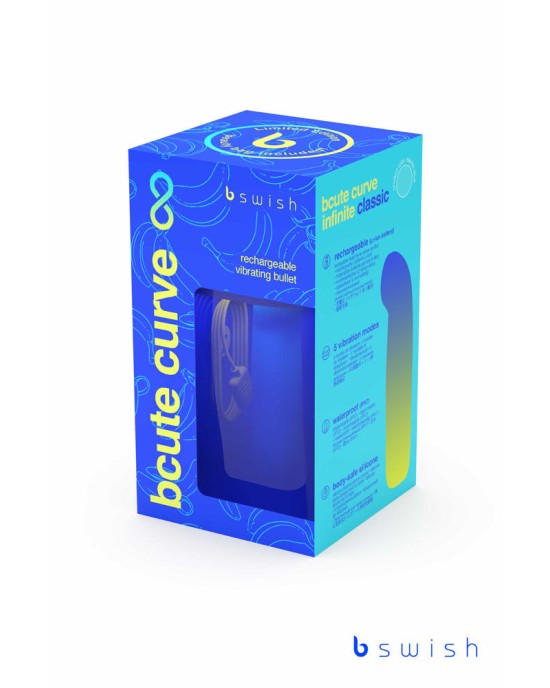 Bcute Curve Infinite Classic Vibrator with Case - Limited Edition - Electric Blue