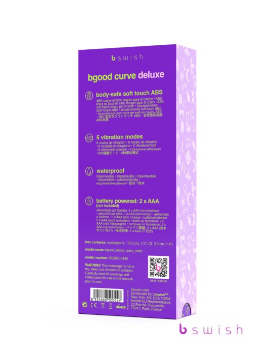 Bgood Curve Deluxe Vibrator - Violet