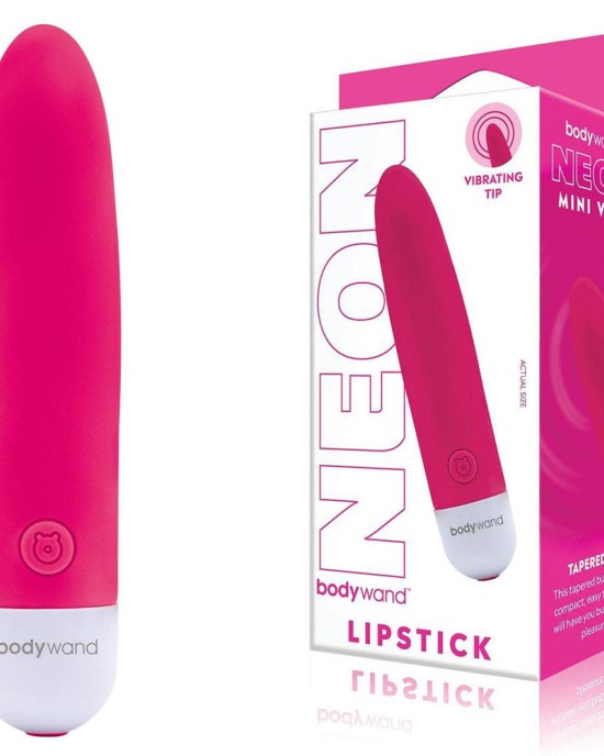 Bodywand Neon Mini Lipstick Vibrator - Neon Pink