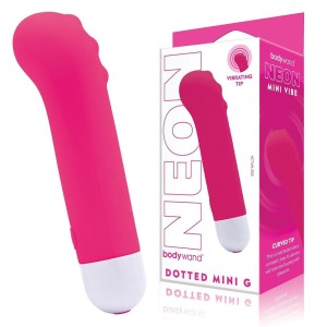 Bodywand Neon Dotted Mini G Vibe - Neon Pink