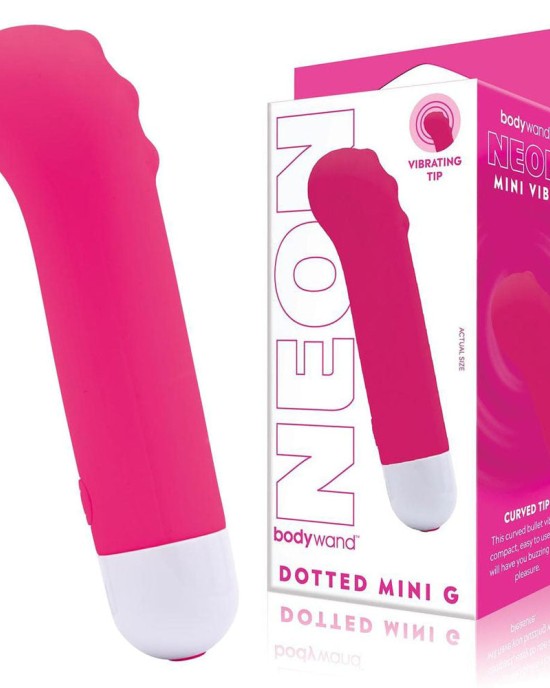 Bodywand Neon Dotted Mini G Vibe - Neon Pink